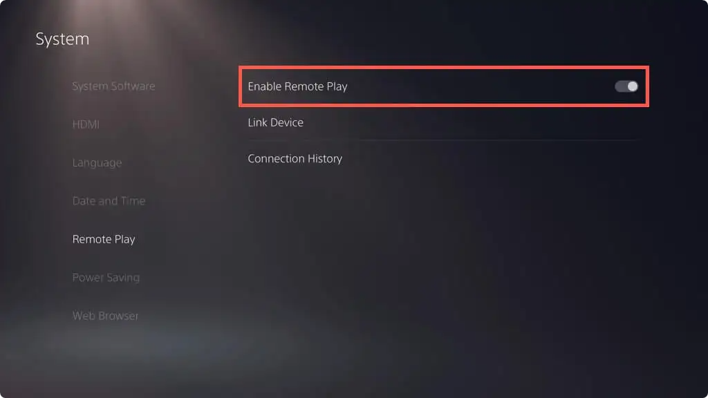 enable remote play