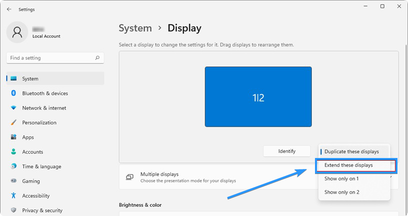 extend these displays