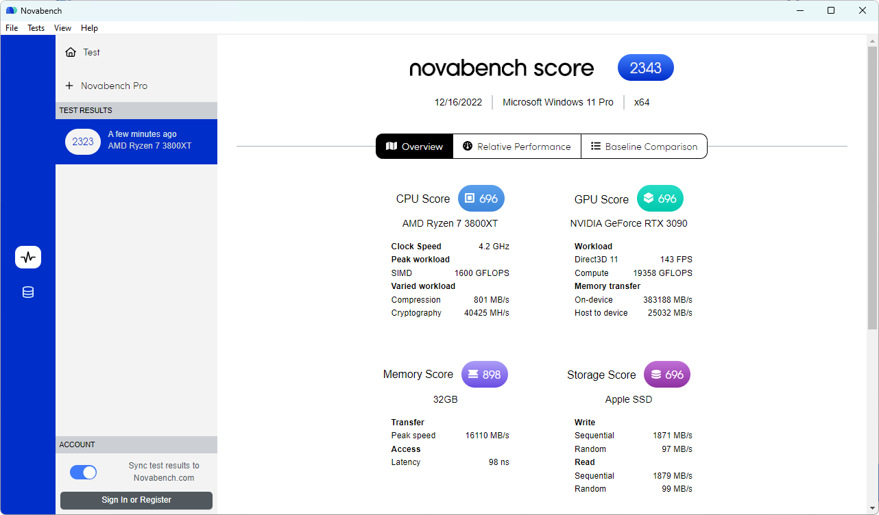 Novabench