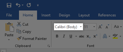 How to change font size in word