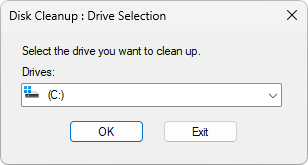select the disk to clean
