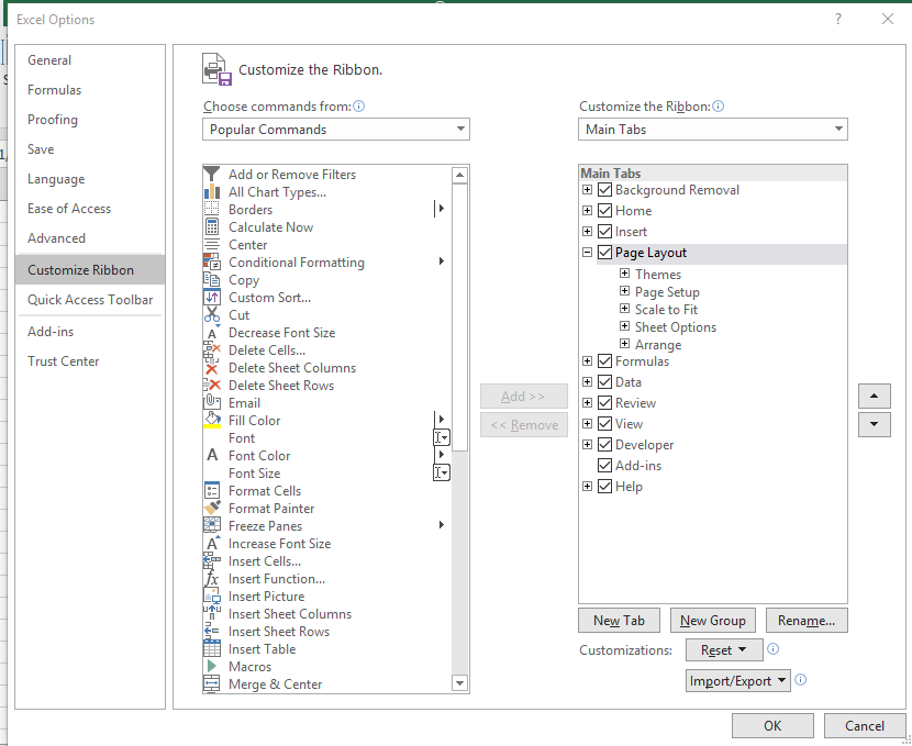 how to add developer tab in excel