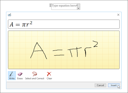 Draw equations