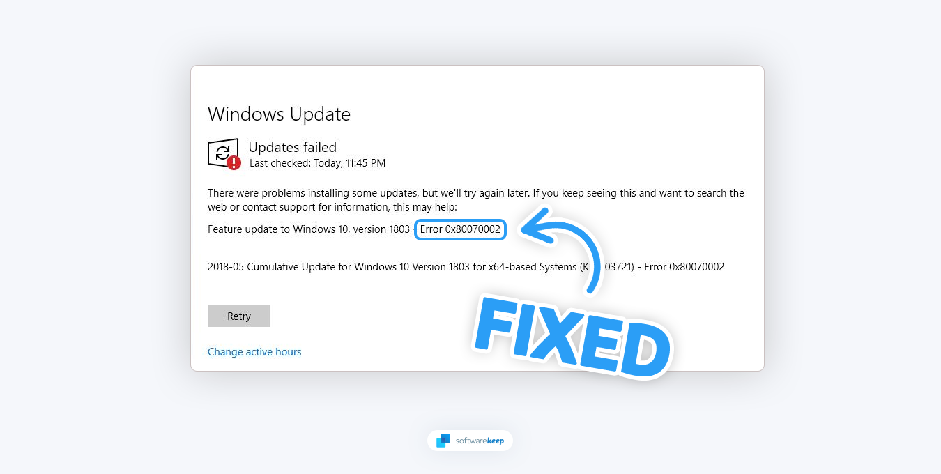 Fix Feature Update to Windows 10 Error 0x80070002 (Version 1903)