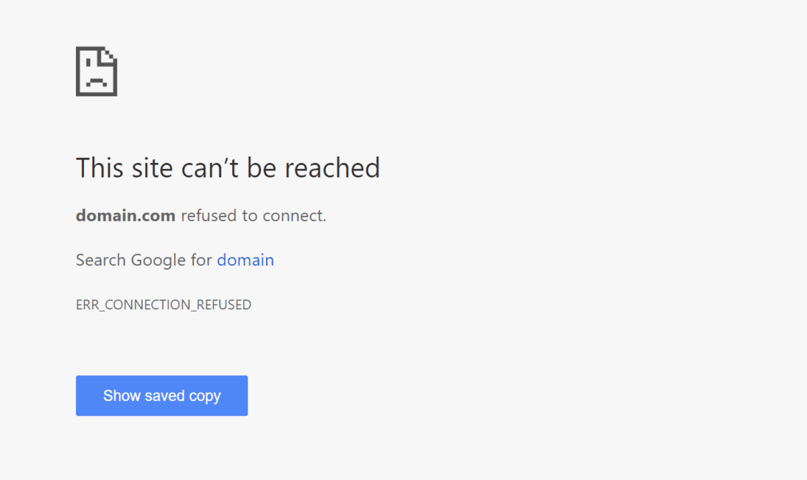 what is err connection refused error