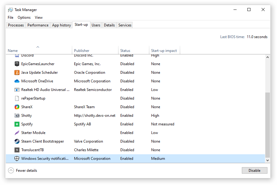 temporarily disable antivirus