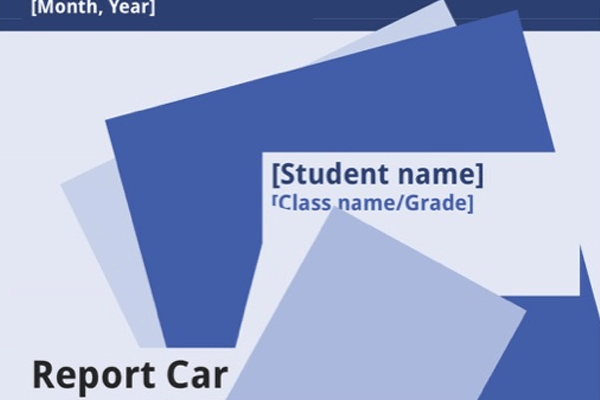 report card template