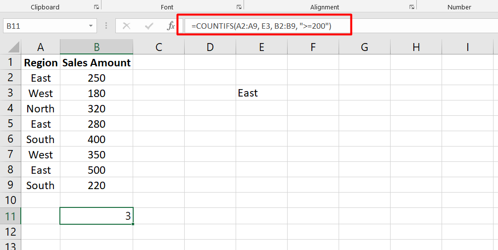 COUNTIFS Function