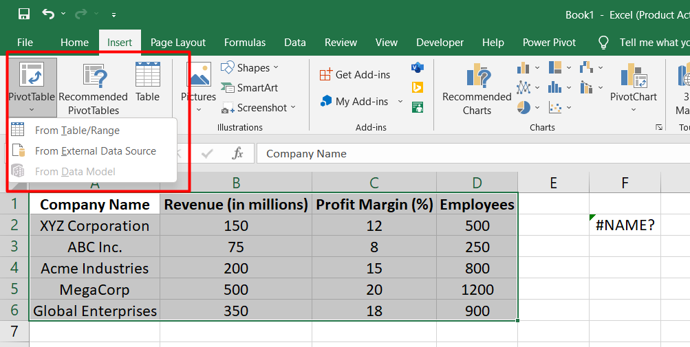 PivotTables