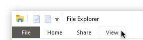 file explorer view