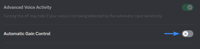 Disable Automatic Gain Control in Discord