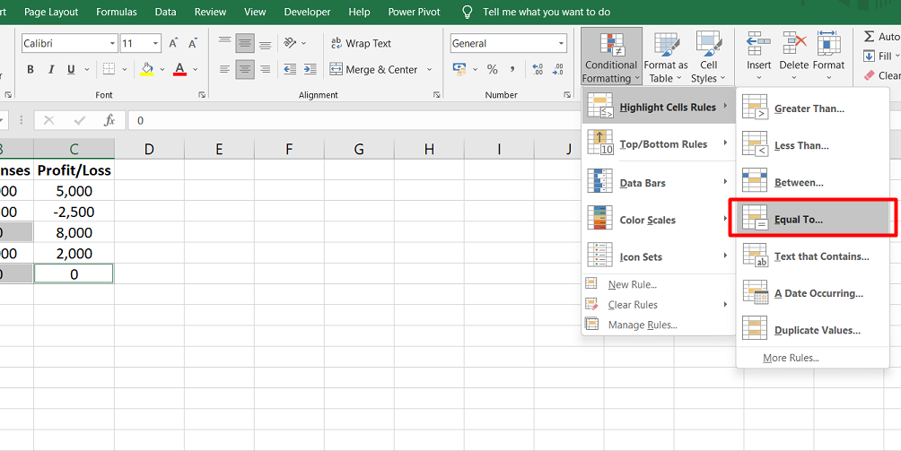 Hide zero values returned by a formula