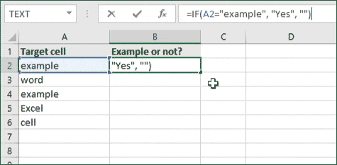 If cell does not contain specific text, then return a value
