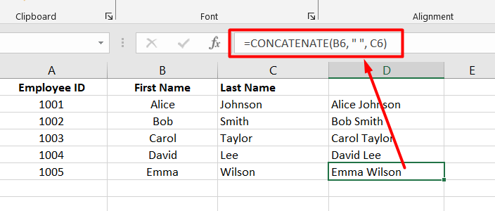 CONCATENATE (or CONCAT in newer versions)