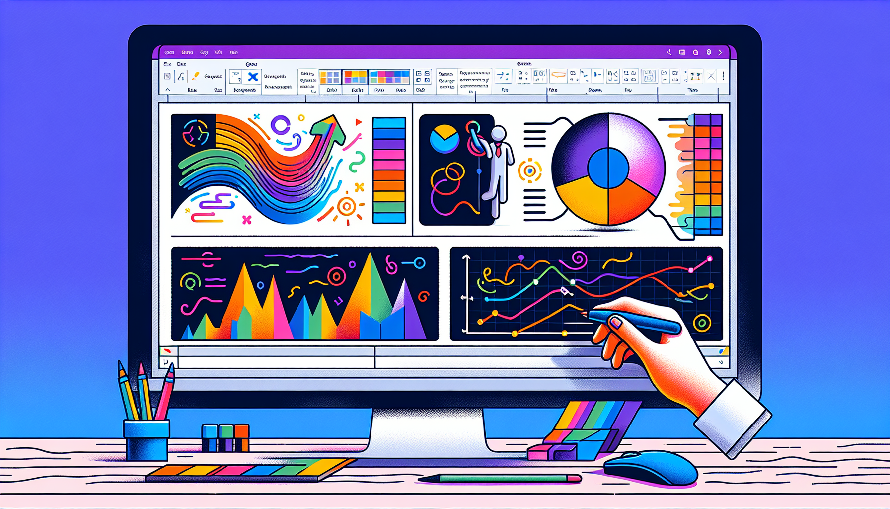 PowerPoint smart art and charts