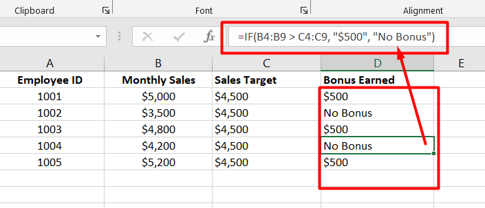 IF Function in Excel