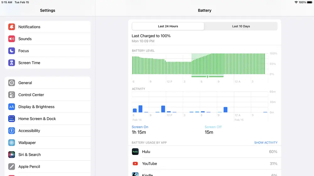 ipad battery