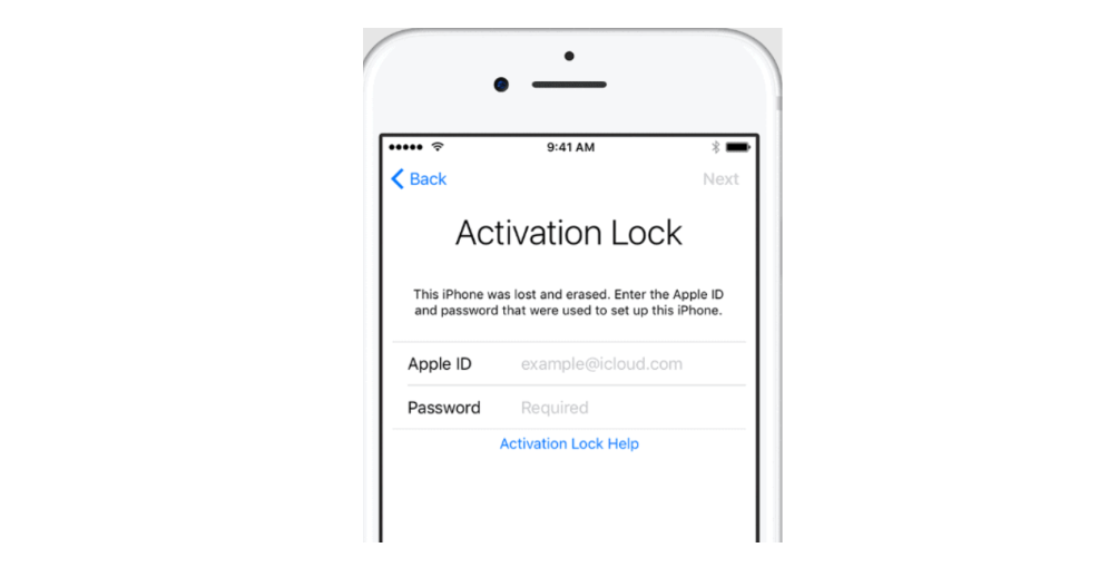 Verrouillage d'activation iCloud