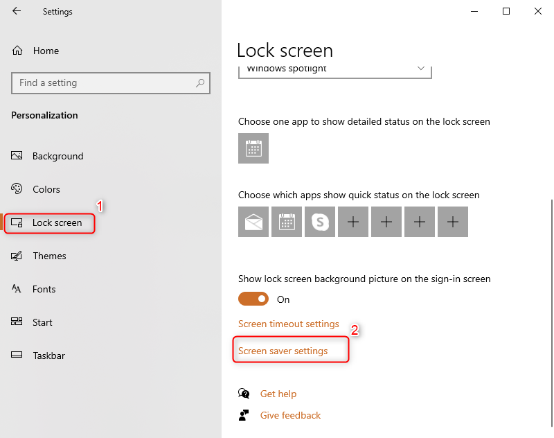 how to activate screensaver on windows 10