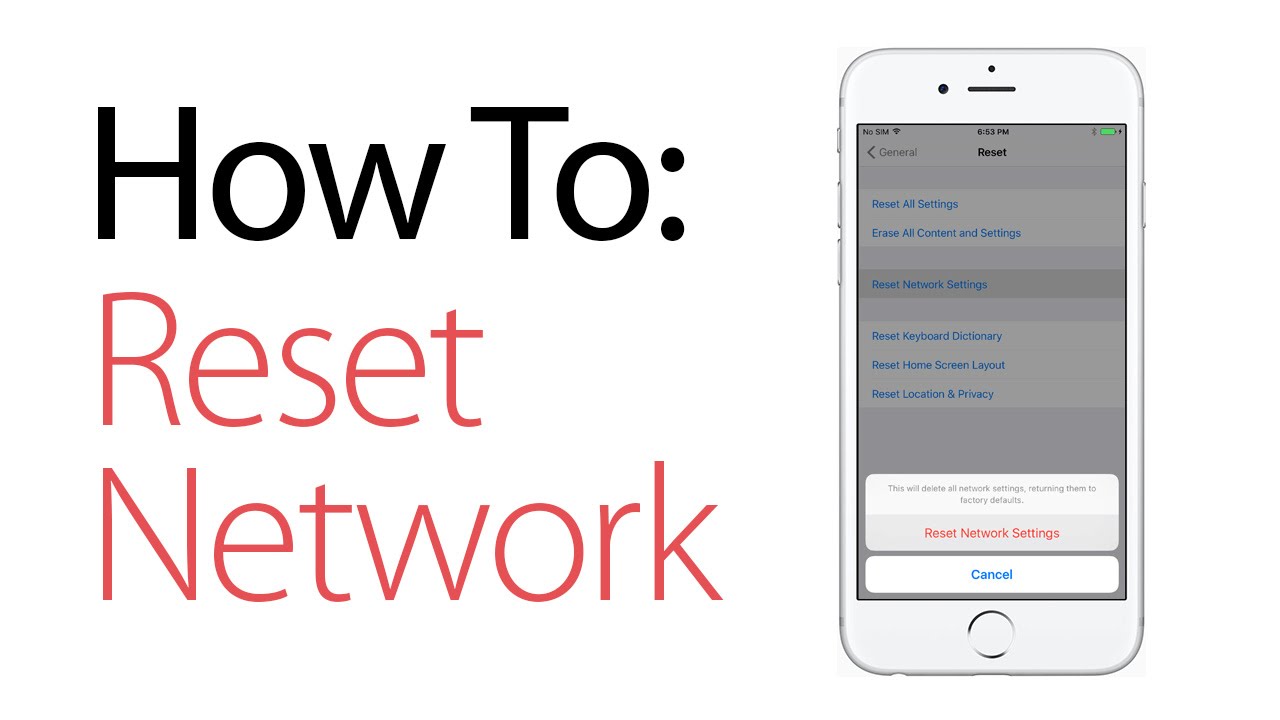 Reset Network setting on iphone