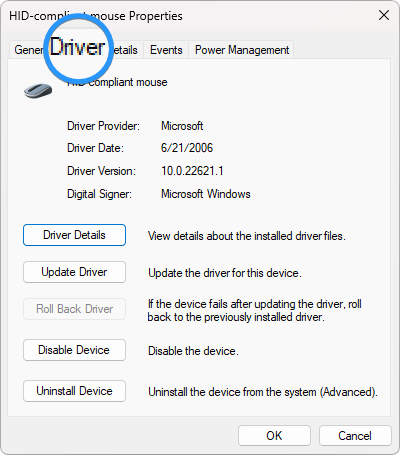 driver tab