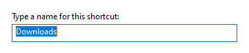 name for the shortcut