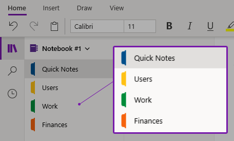 Как да използвате секции в Onenote