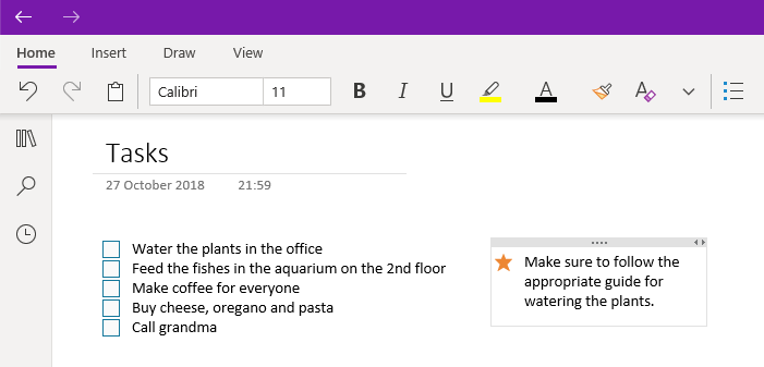 Как да променяте рамки в onenote