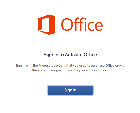 office for mac activate