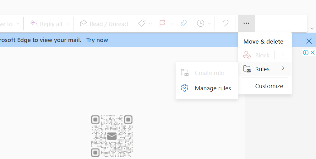 Outlook.com > Create automatic rules