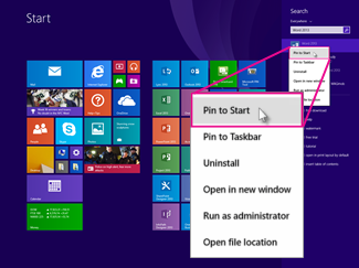 Locating Office apps on windows 8