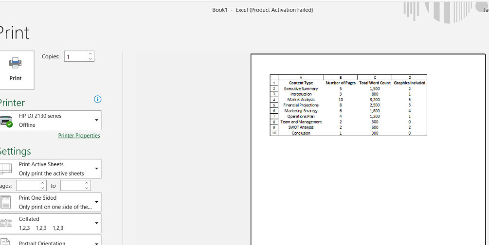 Print Row and Column Headings in Excel