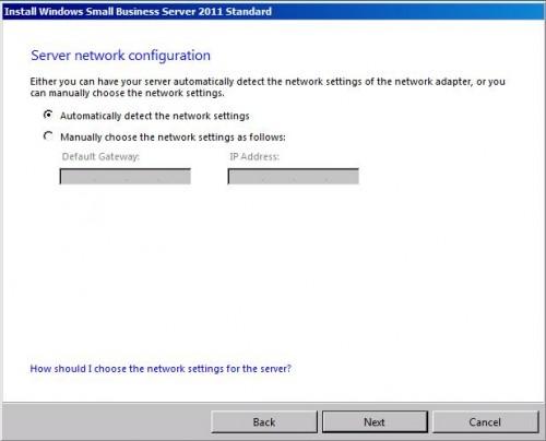 Network configuration