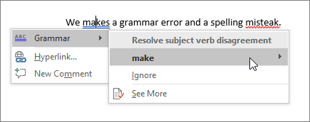 How to check for spelling and grammar in Word