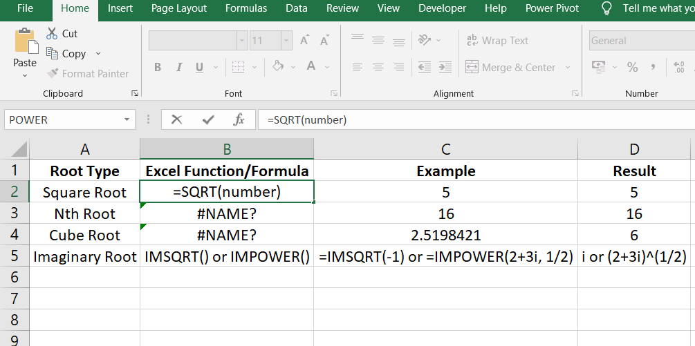 Trouver des racines dans Excel est simple et la fonction SQRT() calcule les racines carrées. Pour calculer la racine carrée d'un nombre, utilisez simplement la formule =SQRT(nombre).