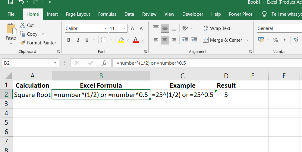 Typing the traditional square root symbol (√) directly in Excel is impossible, but you can still calculate square roots using the caret symbol (^) as the exponent operator. In Excel, the caret represents exponentiation, meaning raising a number to a certain power. To square a number, you use the formula