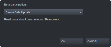 присъединете се към Steam бета