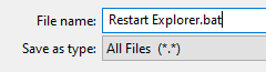 Restart Explorer.bat