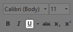 How to underline text in a document