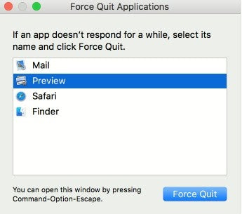 Force quit windows