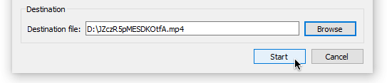 choose where to save the video files