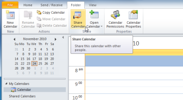 How to share outlook calendar