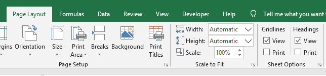 view ribbon in excel