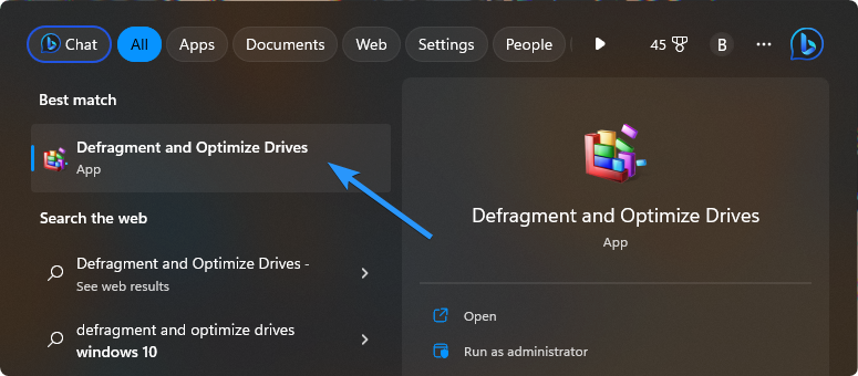 defragment and optimize drives