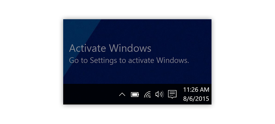 watermark on Windows 10.
