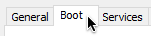 Boot tab