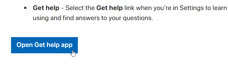 open get help app