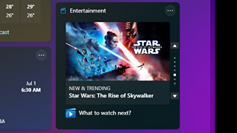 entertainment widget