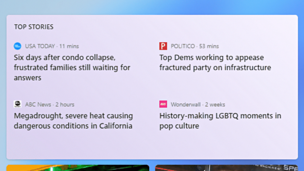 news widget