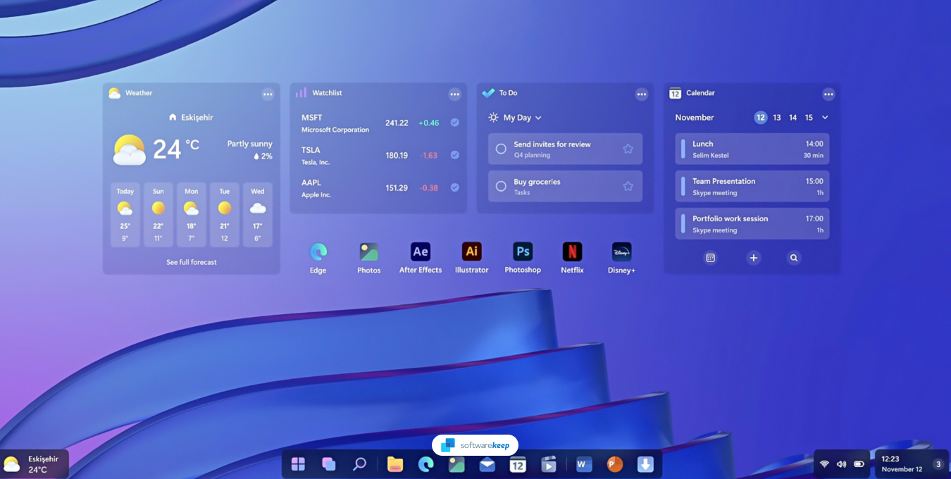 Windows 12 All-new Desktop Concept created by Avdan